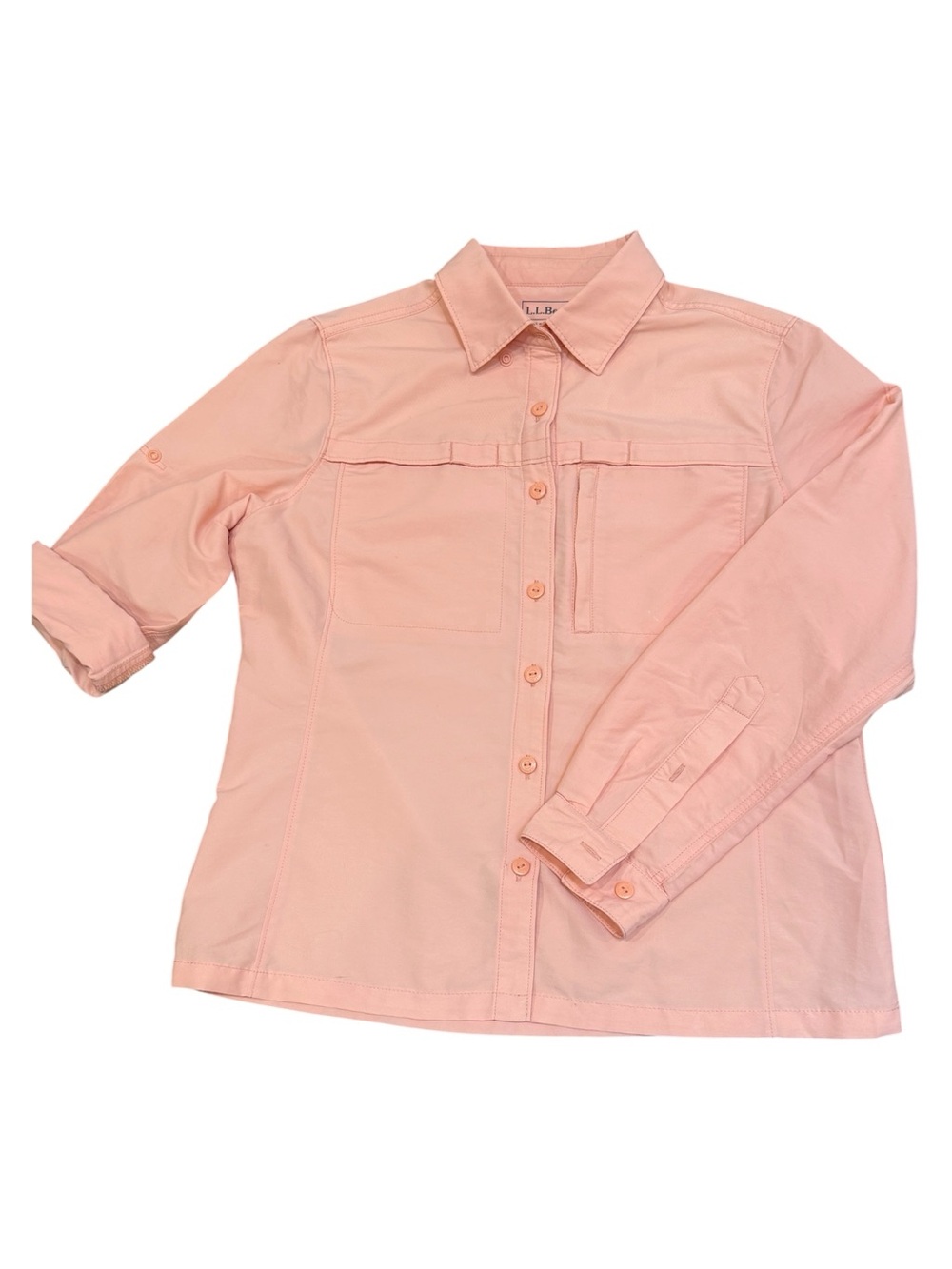 L.L. Bean Peach Button-Down Shirt
